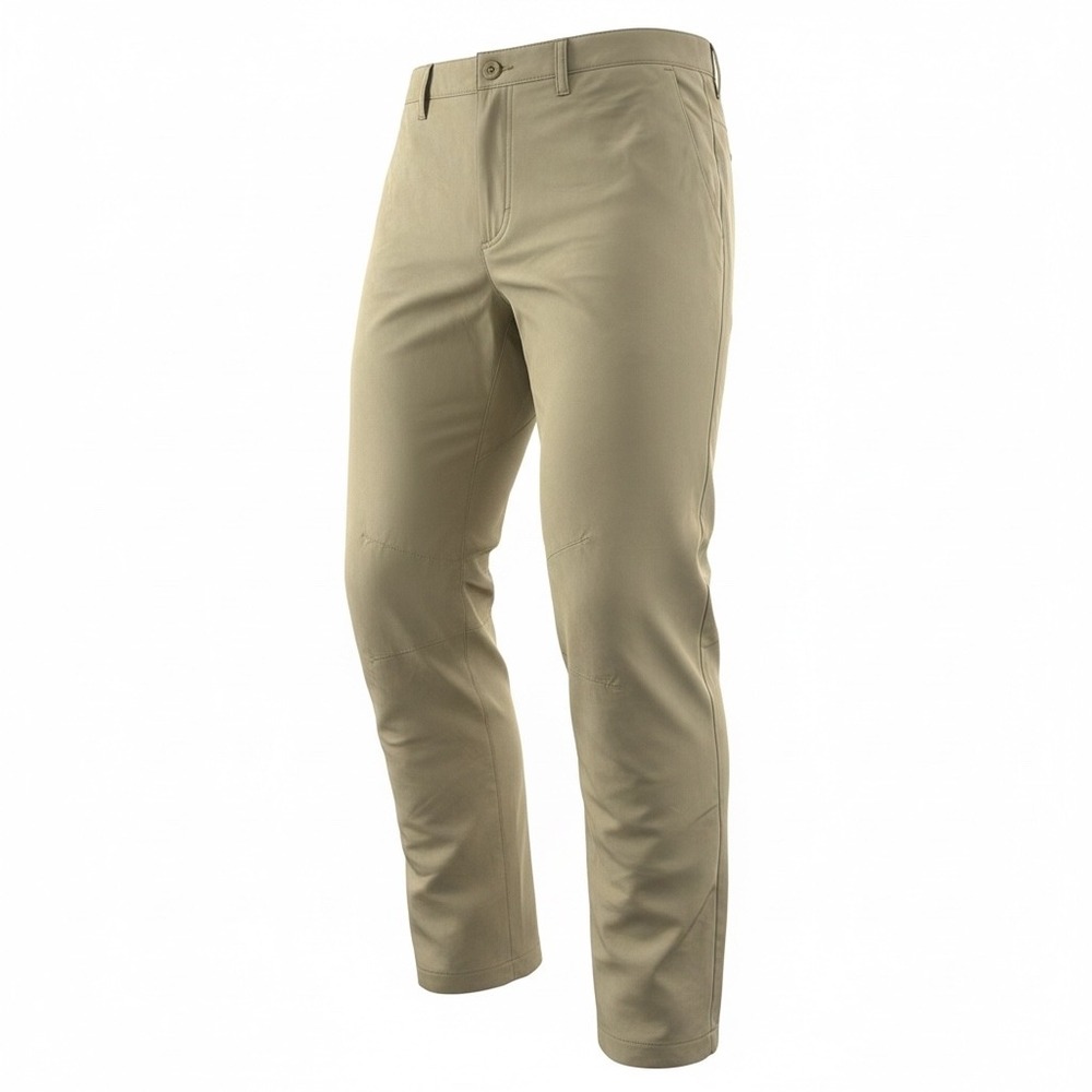 Fabletics Men 40x30 Khaki Performance Pant Stretch Lightweight Travel Chino Golf